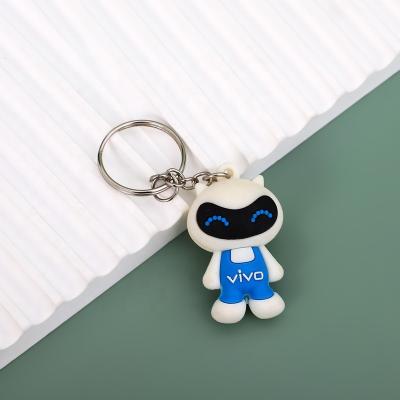 China Promotional Gift Keepsake Customize Promotional Rubber Gift Logo Key Chain Custom 2D/3D Logo Letter Rubber Keychain for sale