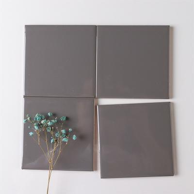 China Drak Gray 10 X 10 Ceramic Wall Tiles Anti Scratch For Bathroom Decoration for sale