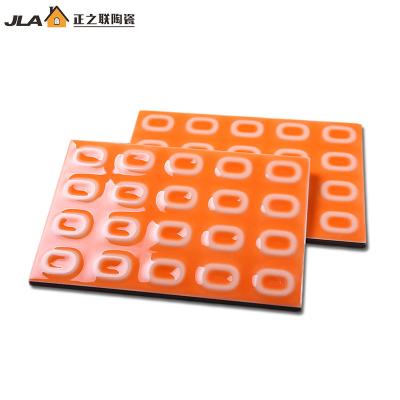 China Light Orange Colorful Wall Tiles 120x180mm Rough Surface Ceramic Kitchen Tile for sale