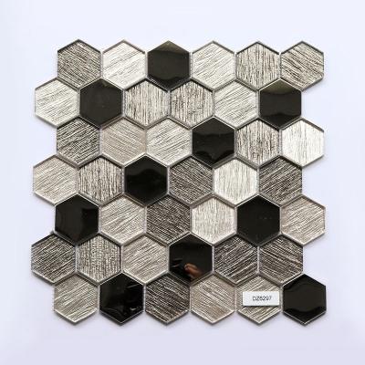 China Hexagon van het Mozaïektegels van het Mozaïekglas van het het Metaalelement Tegels van de Keukensplashback Moderne Te koop