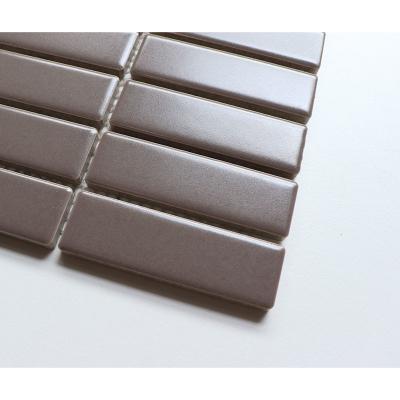 China 294x298mm Kitchen Backsplash Ceramic Strip Mosaic Tile for sale