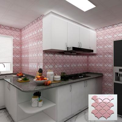 China A parede moderna da cozinha do mosaico 295x335mm da porcelana telha a forma do fã à venda