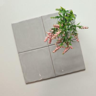 China Background Decoration Uneven Surface 6x6 Inch Grey Glazed Wall Tile for sale