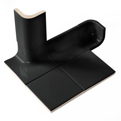 China Bathroom Shower Decoration Curved Tile Trims In Black for sale