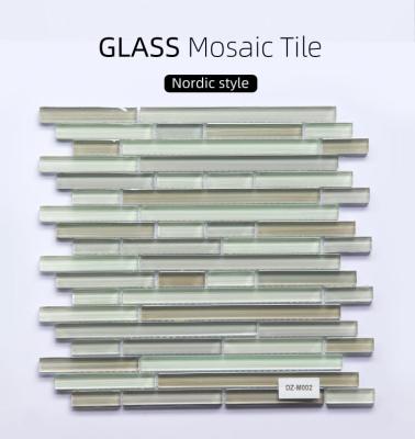 China High Quality Aluminum Mixed Beveled Glass Mosaic Tile For Backsplash zu verkaufen