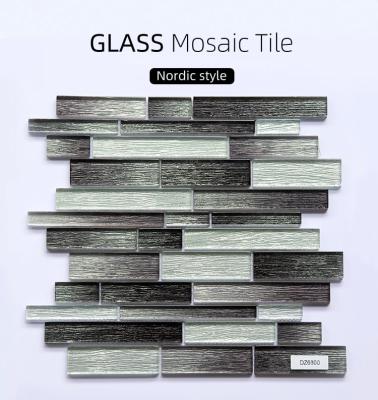 中国 New Trend Kitchen Backsplash Sliver Glass Mosaic Kitchen Backsplash Mosaic Tiles Decorative 販売のため