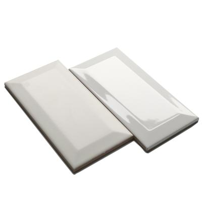 China 75X150mm / 3X6 Inches White Glossy Pillow Glazed Ceramic Wall Tile for sale