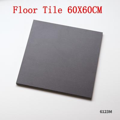 China Vitrified Living Room Floor Tiles Golden Vein 60x60 Dark Brown Porcelain Glazed Flooring Tile for sale