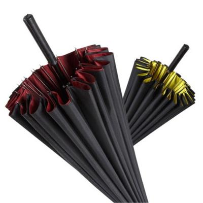 China All In 1 24 Ribs Double Layer Super Windproof Big Business Straight Umbrellas for sale