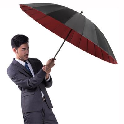 China All In 1 Super Large Leather Handle Double Layer Upright Umbrella for sale