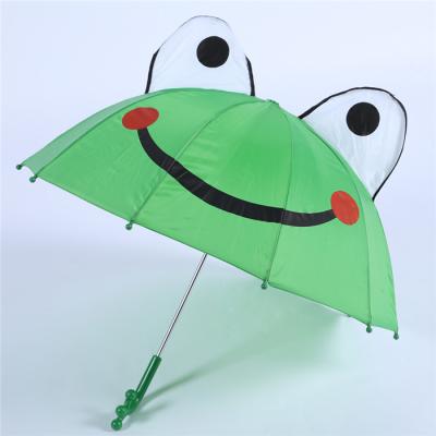 China 3D Novelty Design Cartoon Frog Kids Animal Head Umbrella for sale