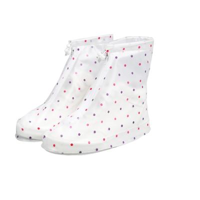 China Cheap Printing Pvc Waterproof Dustproof Women Rain Shoe Covers for sale