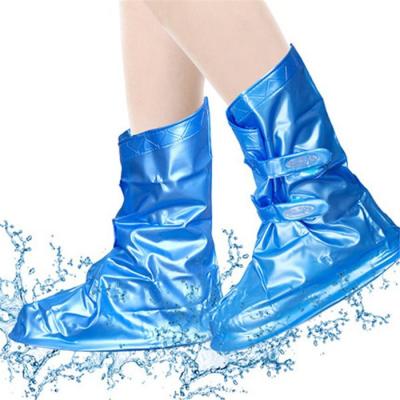 China PVC Waterproof Dustproof Outdoor Shoe Covers With Magic Stickers Waterproof Rain Shoe Cover for sale