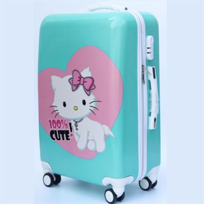 China ABS Customized Cartoon Printing Wheeled Suitcase Travel Luggage for sale