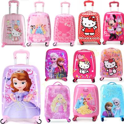 China School Cartoon ABS Hard Shell Travel Trolley Kids Moving Luggage for sale