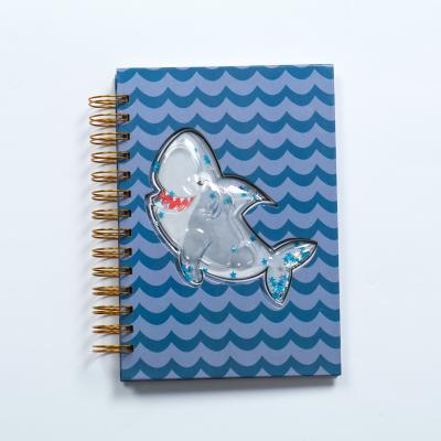 China Custom Cover Cutout Double Sided Printing Lines Spiral Cute Special Love Notebook for sale