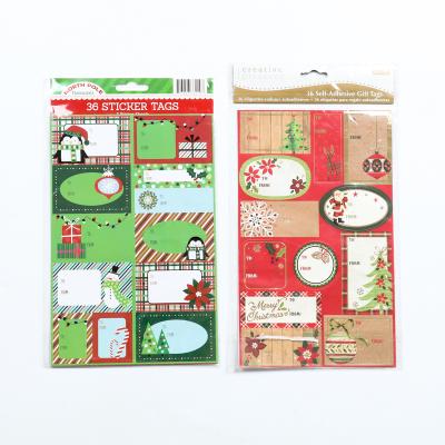 China 2021 Removable Self Adhesive Sticker Label Christmas Window Stickers Decorative for sale