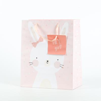 China Wholesale custom made cute animal kids gift reusable paper bags with logo for sale