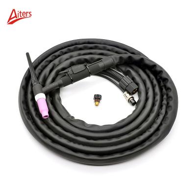 China WP17 Round handle Gas Cooled Torch Gun TIG WP17 argon welding torch 4M or Customized Cable Length for sale