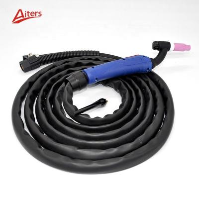 China TIG WP17 argon welding torch 4M Length WP17 with Trafimet handle Gas Cooled WP17 Complete Torch Gun for sale