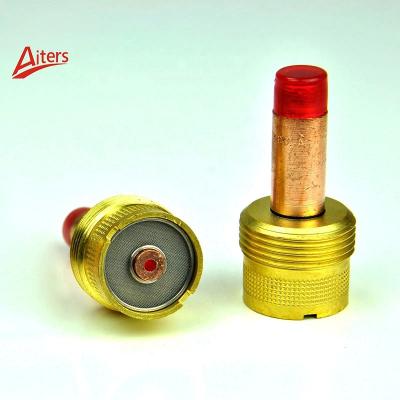 China TIG Large Gas Lens Collet Body 45V0204 45V116 45V64 for TIG WP17 18 26 Welding Torch Spare Parts Groove Gas Lens for sale