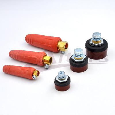 China Welding Machine DKJ50-70 Quick Socket Connector Red 1Pair Cable Connector Plug for MIG MAG Machine DKJ10-25 35-50 for sale