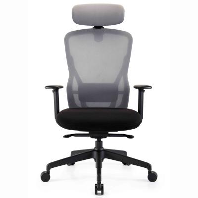 China Office Mesh Lift Chair (Waist) Adjustable Swivel Chair Luxury Aluminum High Back Nylon Gas Mesh Base Design for sale