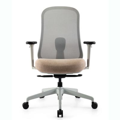 China Office Mesh Lift Chair (Waist) Adjustable Swivel Chair Luxury Aluminum High Back Nylon Gas Mesh Base Design for sale