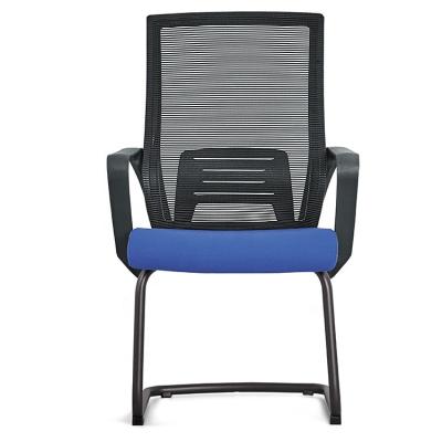 China Fixed Frame Black Mesh Office Chair For Meeting Room Conference Room Visitor Chair Low Back for sale