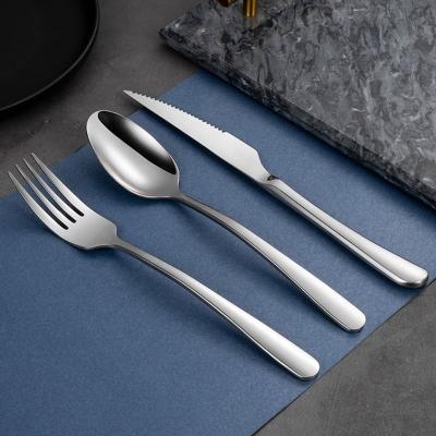 China Sustainable Wholesale Western Classical Mirror Silverware Stainless Steel Cutlery Tableware for sale