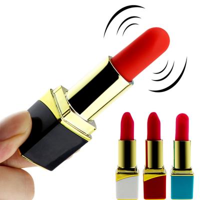 China 10 Vibration Modes Mini Vibrating Lipstick Body Discreet Finger Tinkling Massager Sex Toys For Women for sale