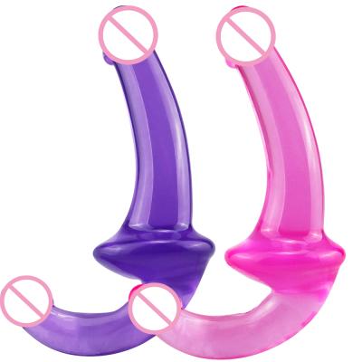 China Real Touch Feeling Realistic Huge Double Ended Big DOUBLE DONG Pink/Purple Or Blue 17 Inches Sex Toys For Lesbian for sale