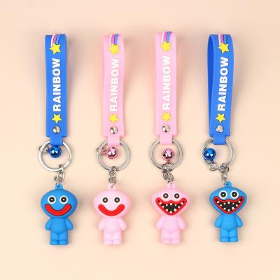 China Promotional Poppy Playtime Game Soft Rubber PVC Rings Key Chain Holder Keychains Hot New Cartoon Figure 2022 Factory Custom Wholesale Design for sale