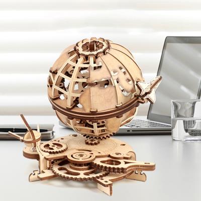 China DIY PLAY 2022 New Arrival 3D Wooden Jigsaw Puzzle Globe Wooden Jigsaw Games Wooden Jigsaw Puzzle For Adult And Kid for sale