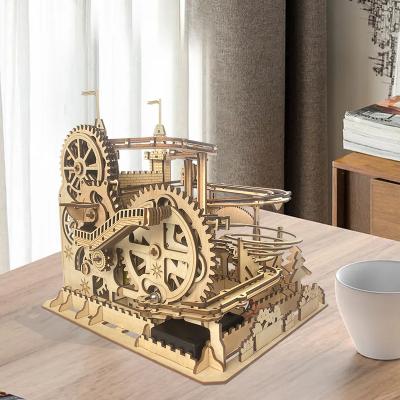 China DIY TOY 2022 3d Ball Wooden Puzzle Brain Teaser Construction Set Educational Electric Trackball Toys for Teens and Adults DIY for sale