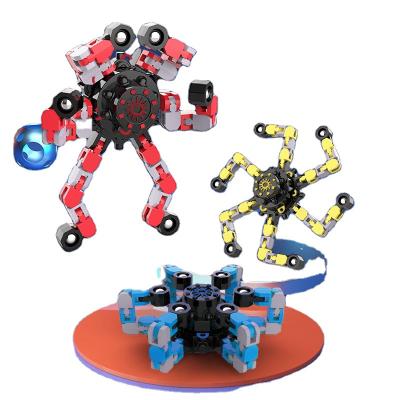 China New Arrival Convertible Spinner QIMAN Fingertip Turning Toy Creative DIY Robot Chain Hand Spinner Mechanical Spinner Toy for sale