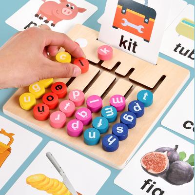 China Eductional Kid Toys Wooden Educational Alphabet Maze Early Educational Toys Montessori Board Game Letter Maze Walking Matching Children's Toys for sale