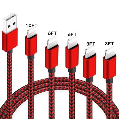 China Speed ​​Aluminum Alloy Cable Charger Fast Charging Nylon Usb Cable Fast Charging 3A Mobile Nylon Usb Cable For Iphone for sale