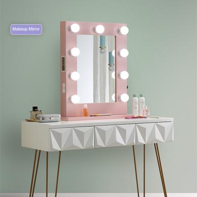 China ILLUMIR 50x60CM Hollywood Vanity Mirror Lighted Makeup Lighted Table Dressing Cosmetic Light Mirror for sale