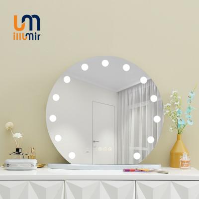 China Wholesale ILLUMIR Desktop Light Lit Up Beauty Hollywood Mirror Makeup With Stand for sale