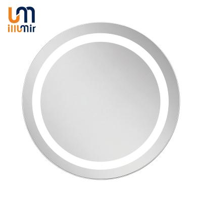 China Illuminated High End Round Wall Mirror Customized Modern Silver Bathroom Mirrors Led Smart Bathroom Mirror With Led Light for sale