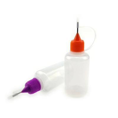 China Eliquid 5ml 10ml 20ml 30ml 50ml HDPE Glue Plastic Bottles With Slim Tips 1ml Plastic Dropper Bottle for sale