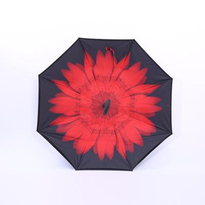 China New Invention Automatic Open Reverse C Handle Upside Down Umbrella for sale