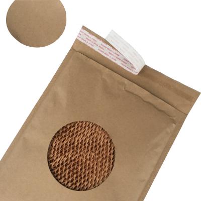 China Brown Kraft Cover Shockproof Custom Honeycomb Paper Padded Ad Eco Friendly Biodegradable for sale