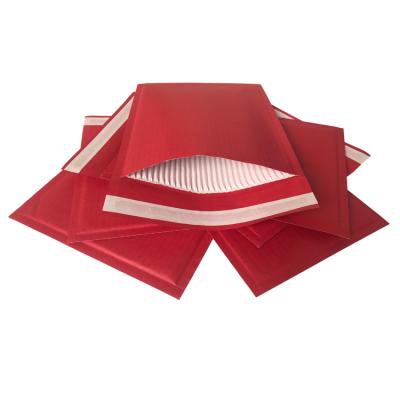 China Eco-Friend Custom Red New Product Kraft Mailer Corrugated Padded Envelopes 100% Recyclable for sale