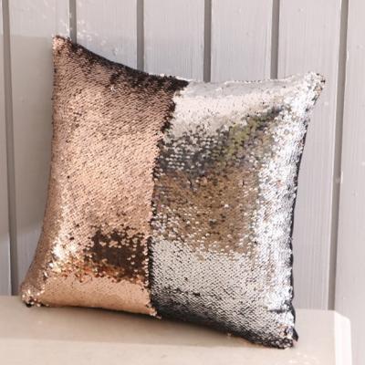 China Waterproof Reversible Magic Plant 40x40cm Change Color Sequin Pillow Cover for sale