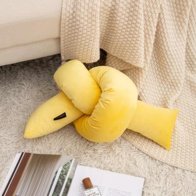 China Style Anti-static Cute Yellow Children Pillows Decorative Knot Ball Pillow Soft Cushion Knot Pillow for sale