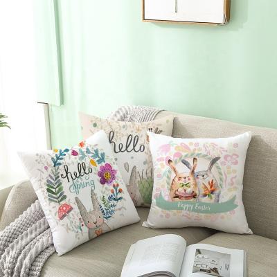 China Non-Toxic Easter Pillow Covers Easter Cushion Cover Sofa Cushions Pillows Holiday Pillow Covers for sale