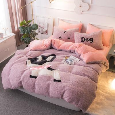 China Wholesale anti static berber fleece bedding set flannel bed sheet for sale