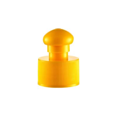 China Non Spill Maker Colored 24/410 28/410 Plastic Push Pull Cap PP Non Spill Cap for sale